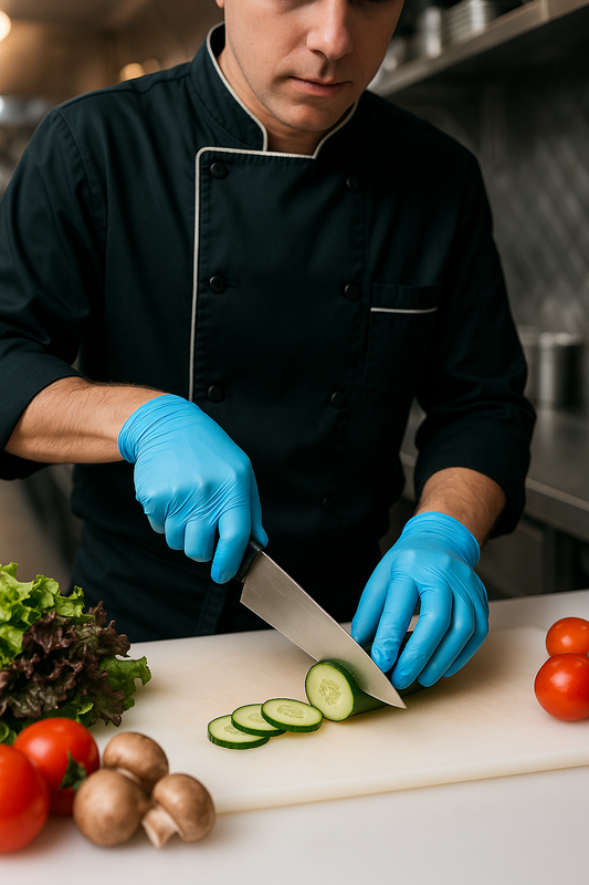 3.5 Mil Blue Nitrile Disposable General Purpose Gloves