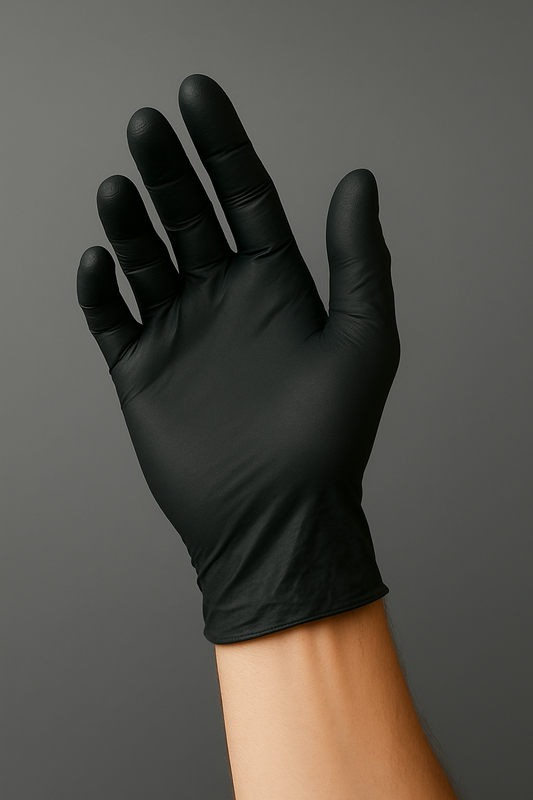 3.5 Mil Black Nitrile Disposable Exam Gloves