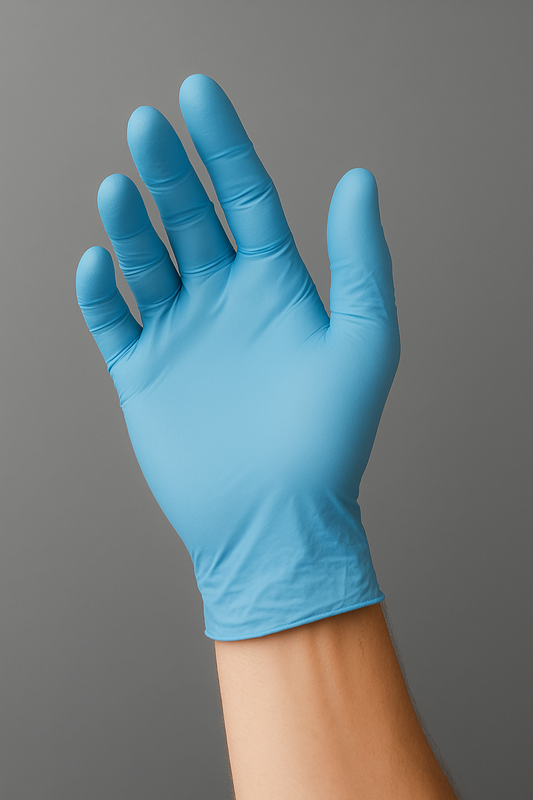 Heavy Duty 6 Mil Blue Nitrile Disposable Gloves